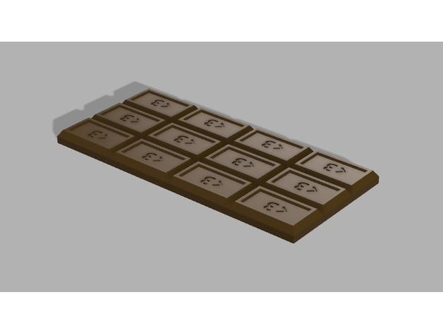 巧克力块模具3D打印模型