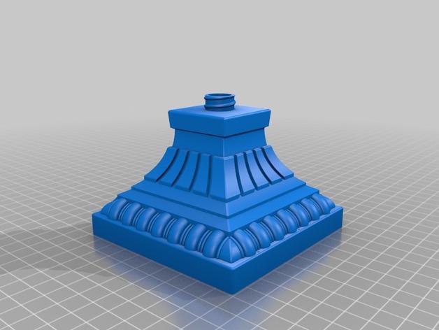 方形台灯框架3D打印模型
