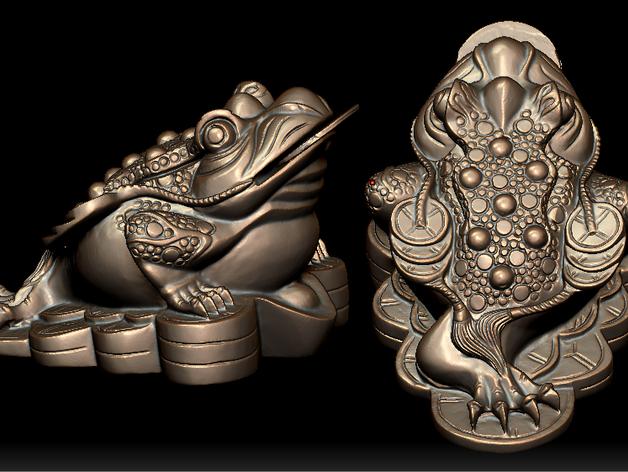三足金蟾3D打印模型