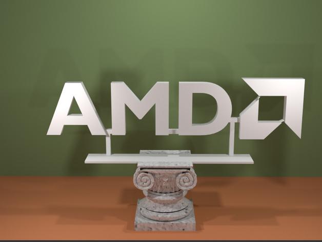 AMD标志3D打印模型