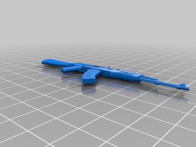 绝地求生AK-47步枪3D打印模型