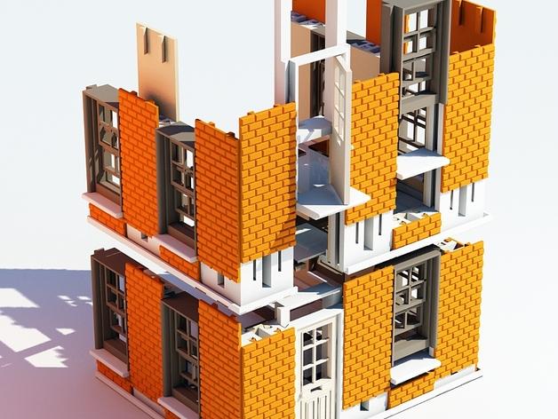 公寓3D打印模型