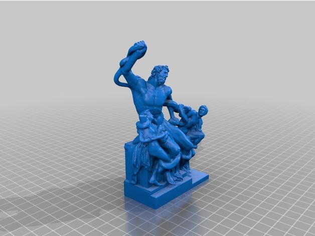 拉奥孔和他的儿子们3D打印模型