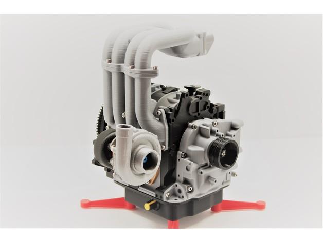 马自达RX7转子发动机3D打印模型