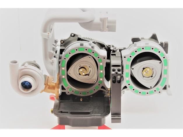 马自达RX7转子发动机3D打印模型