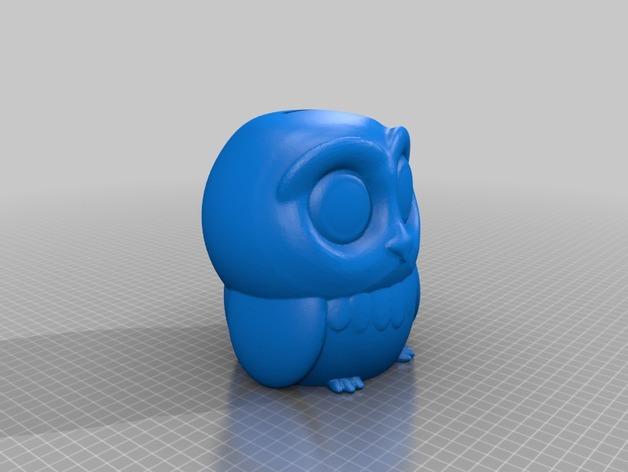 猫头鹰存钱罐3D打印模型