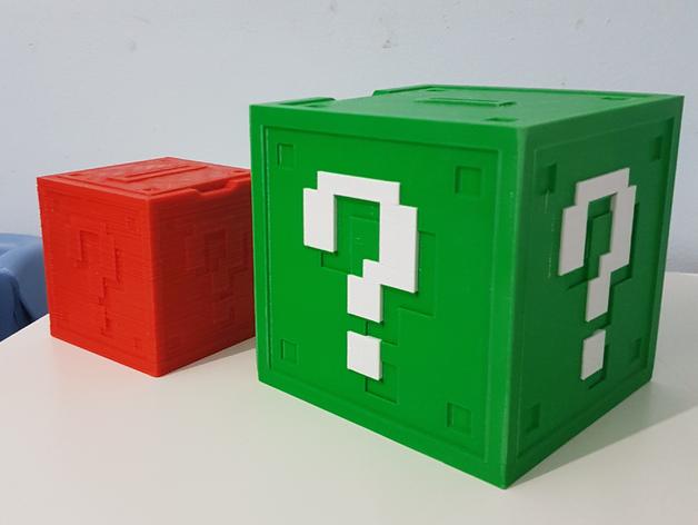 马里奥箱子存钱罐3D打印模型