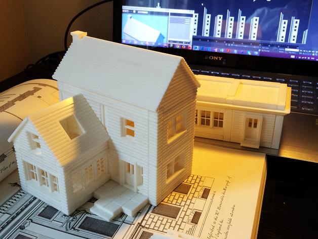 美式房子3D打印模型