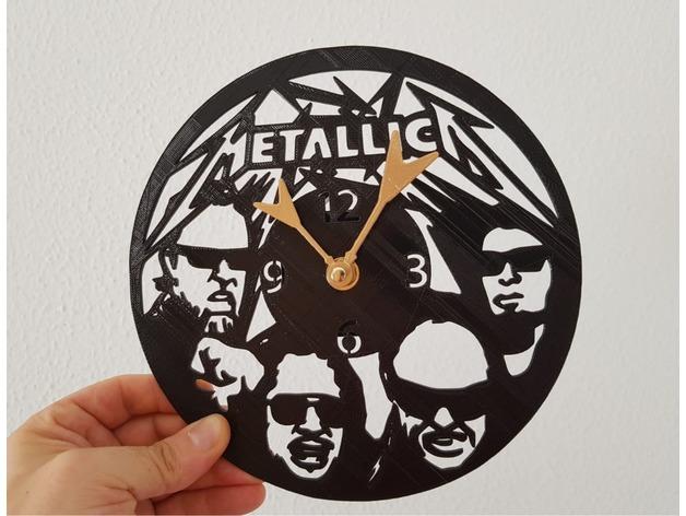 Metallica金属乐队壁钟3D打印模型