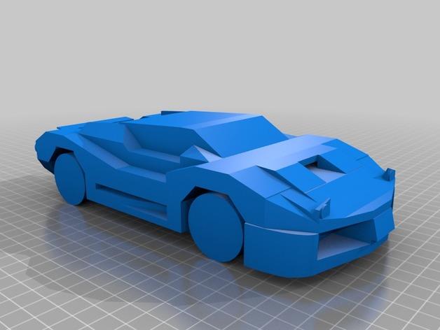 低模跑车3D打印模型