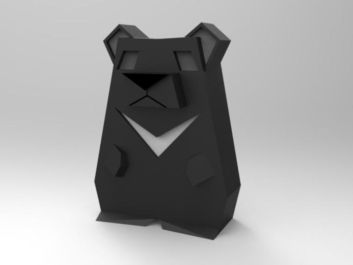 台湾黑熊3D打印模型