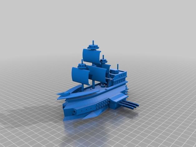 魔导巧壳船3D打印模型