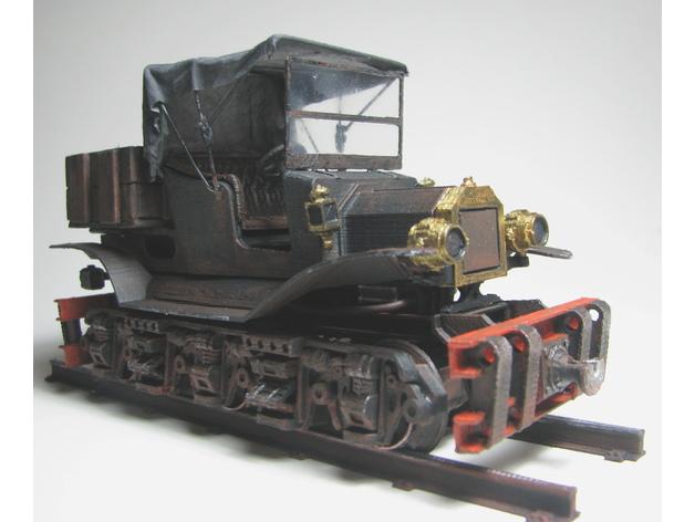 老式火车3D打印模型