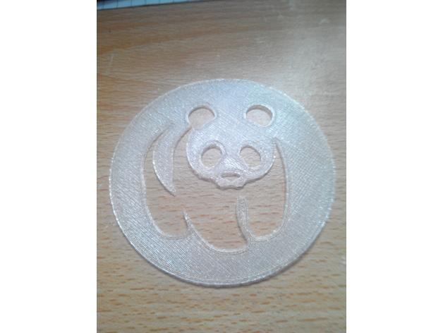 熊猫咖啡装饰模板3D打印模型