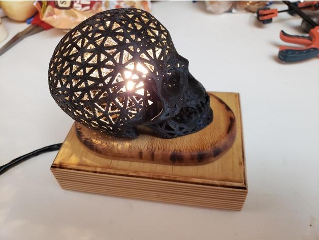 个性头骨镂空夜灯3D打印模型