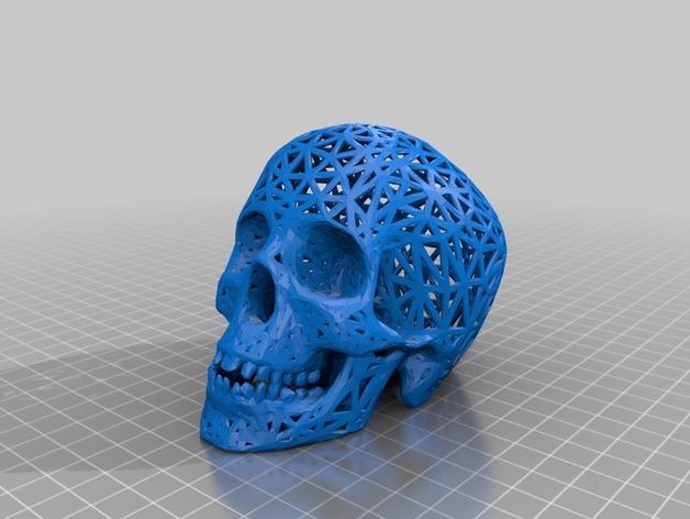 个性头骨镂空夜灯3D打印模型