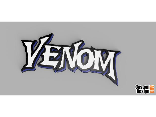 漫威毒液Venom Logo标志3D打印模型