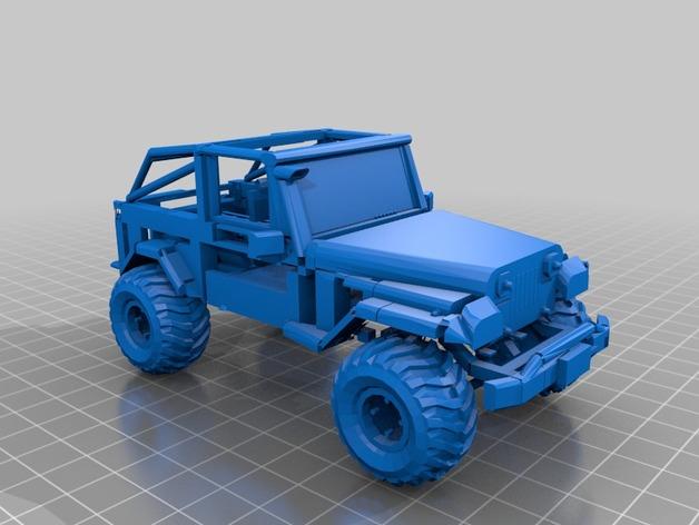 吉普车3D打印模型