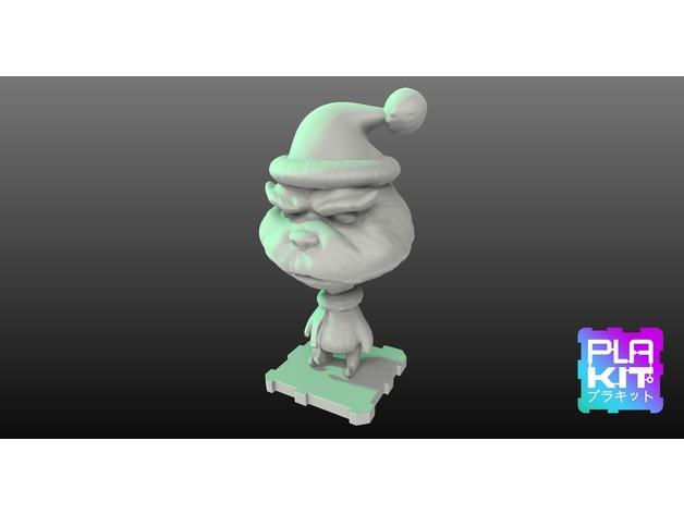环球动画圣诞节绿毛怪格林奇mini手办3D打印模型