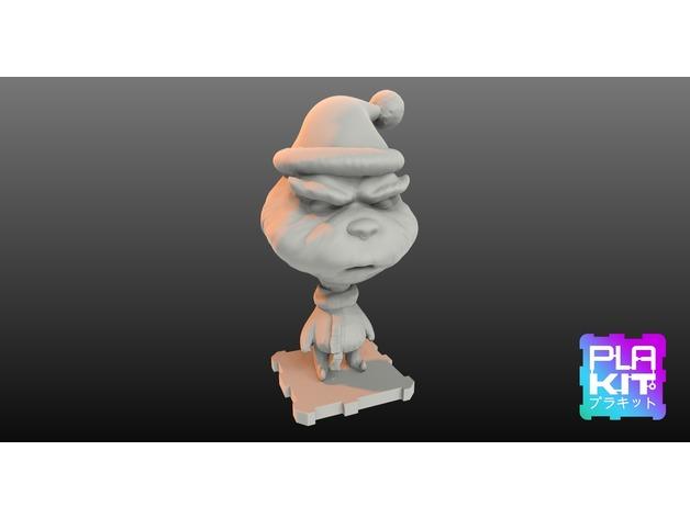 环球动画圣诞节绿毛怪格林奇mini手办3D打印模型