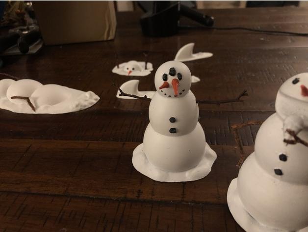 圣诞凯文和霍布斯雪人村3D打印模型