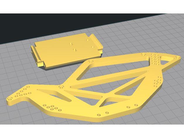 履带式RC赛车3D打印模型