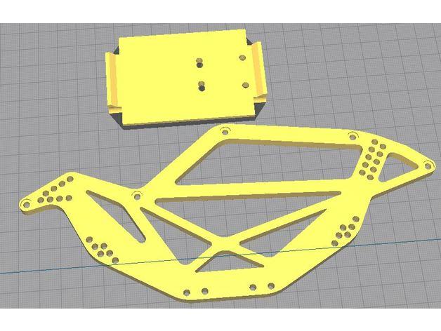 履带式RC赛车3D打印模型