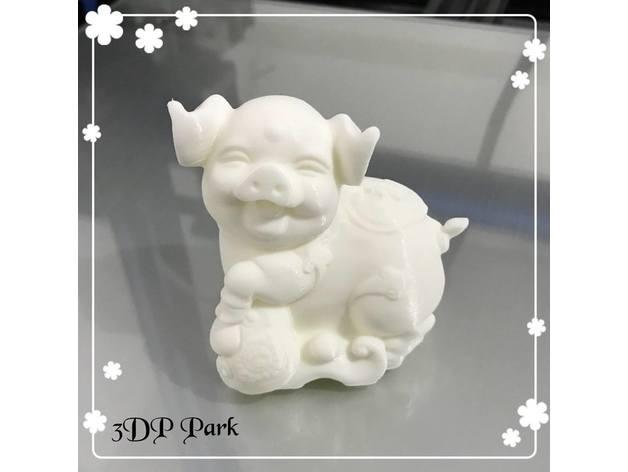 2019猪年存钱罐3D打印模型
