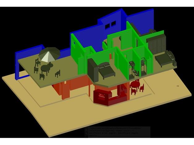 房屋沙盘模型3D打印模型
