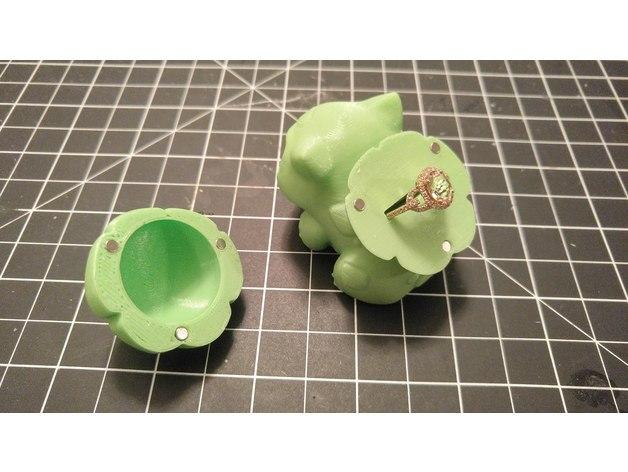 妙蛙种子戒指磁性收纳盒3D打印模型