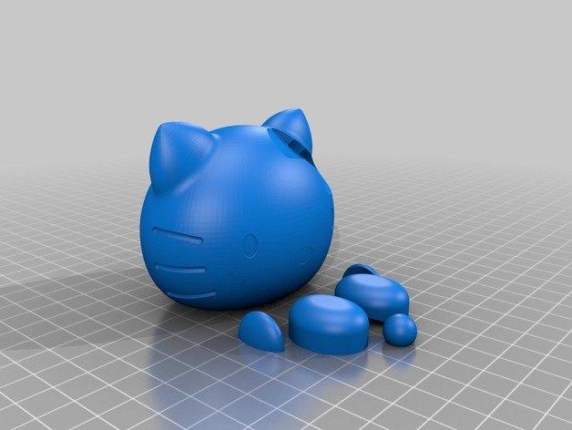 Hello Kitty凯蒂猫可爱手办3D打印模型