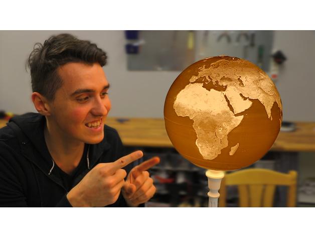 世界地球灯3D打印模型