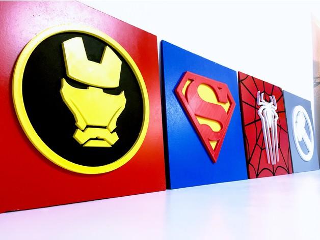 超级英雄标志3D打印模型