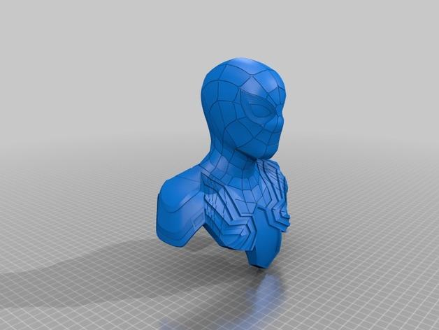 漫威复仇者联盟蜘蛛侠上半身雕塑3D打印模型