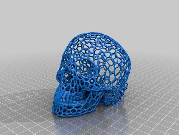 镂空骷髅头3D打印模型