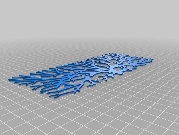 2D树墙艺术3D打印模型