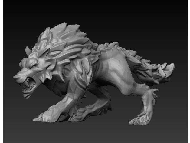 狼3D打印模型