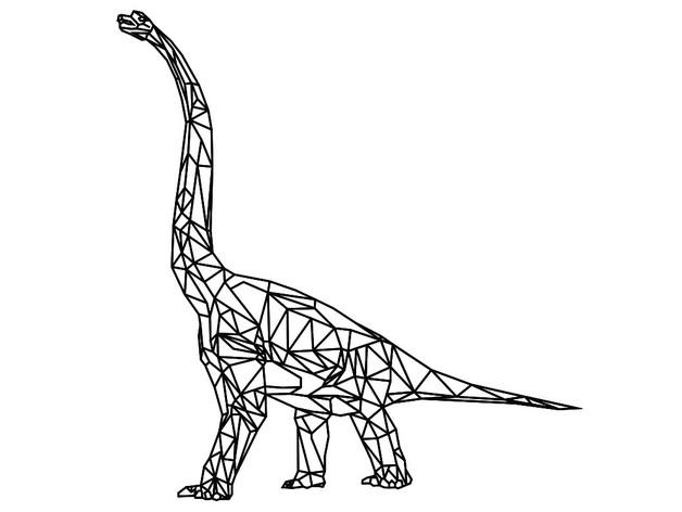2D恐龙版画3D打印模型