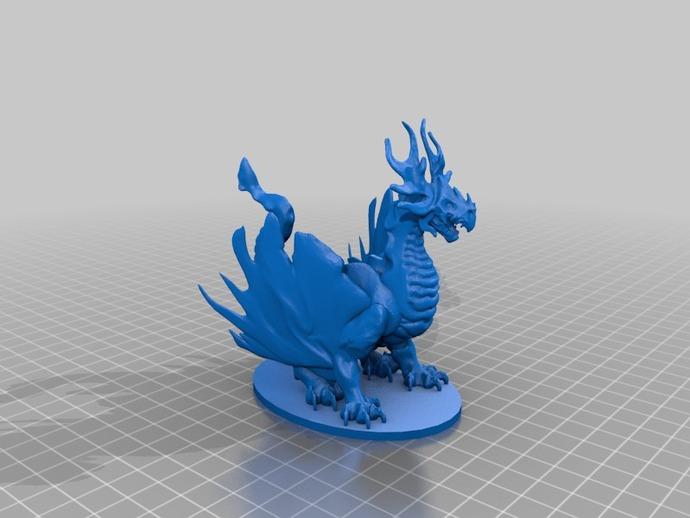 森林龙3D打印模型