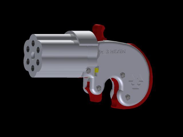 左轮手枪3D打印模型