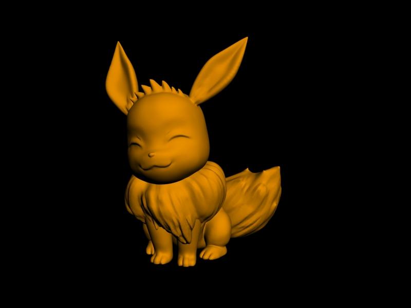 Pokemon GO 任天堂 口袋妖怪 宠物小精灵 神奇宝贝伊布3D打印模型