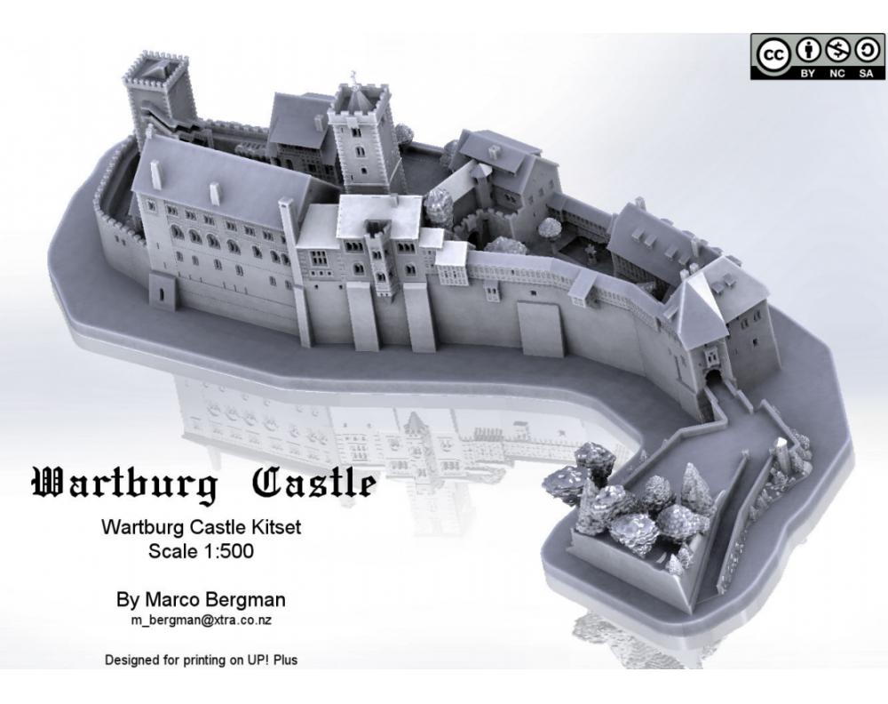 沃特堡城堡上3D打印模型