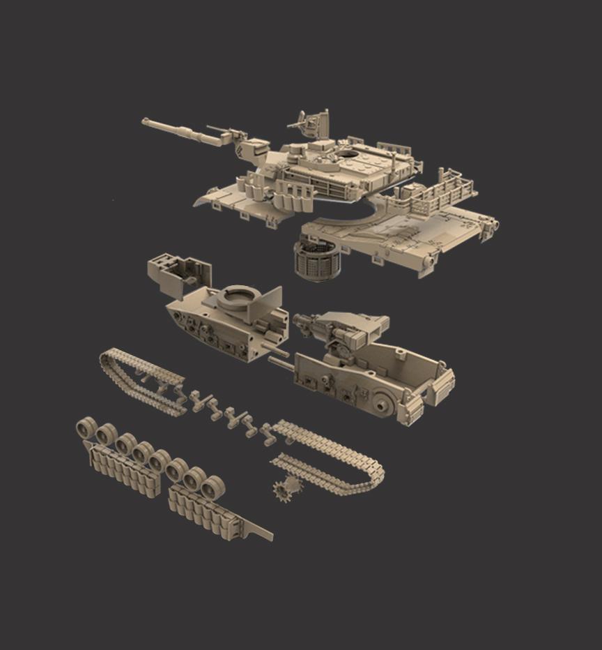 M1A2坦克3D打印模型