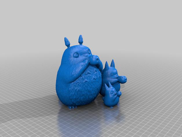 龙猫一家3D打印模型