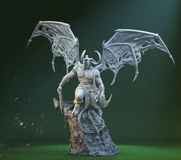 恶魔猎手伊利丹3D打印模型