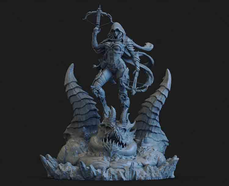 恶魔猎人&阿兹莫丹3D打印模型
