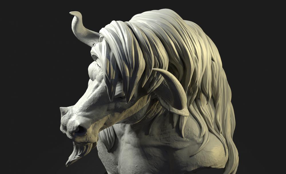 弥诺陶洛斯 牛头人3D打印模型