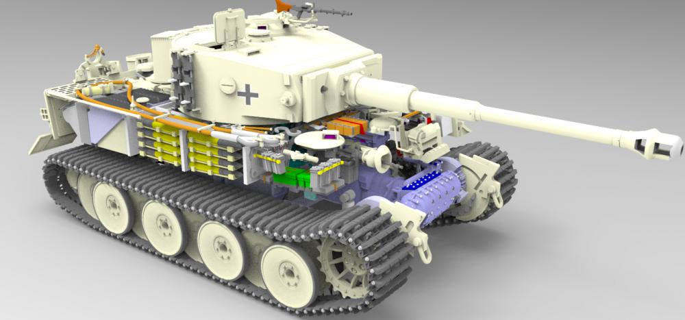 德国虎式坦克3D打印模型