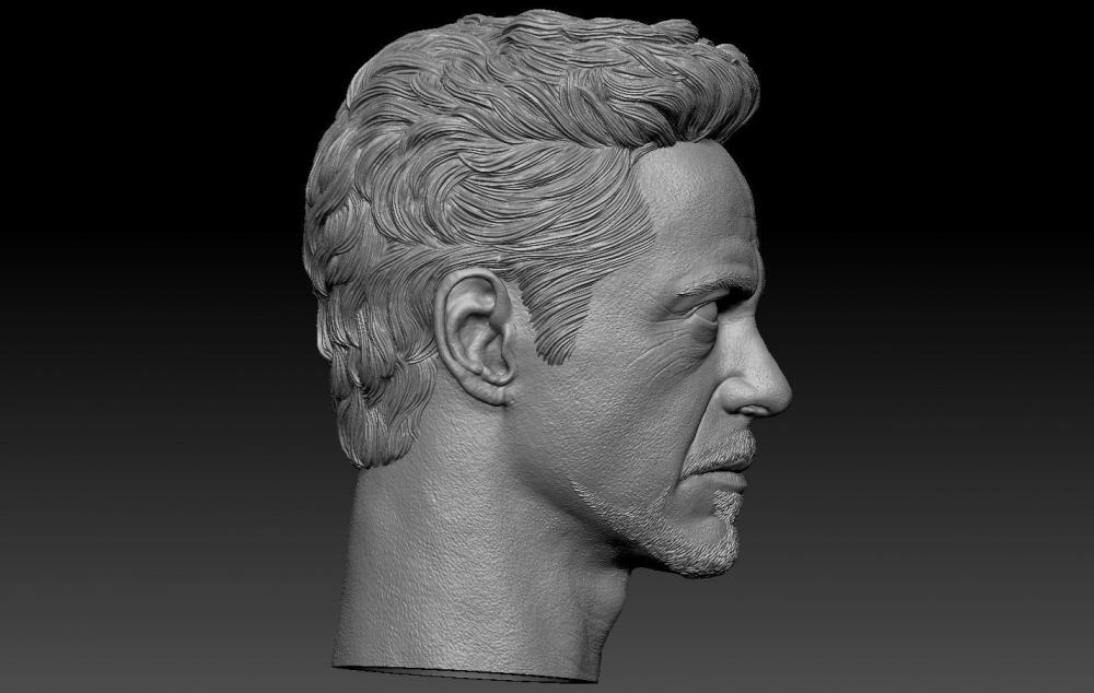 钢铁侠 小罗伯特唐尼头雕3D打印模型