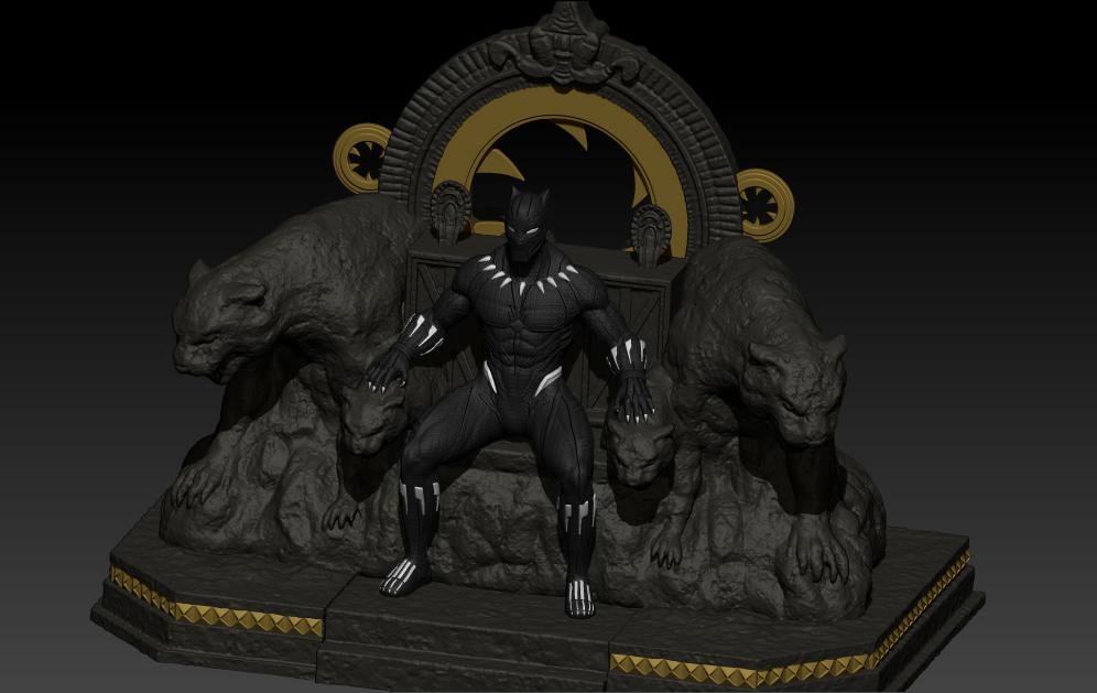 黑豹王座3D打印模型